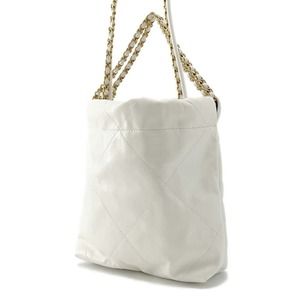 Chanel 22 Calfskin Mini Bag White Shoulder Matelasse 2way